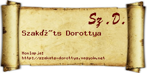 Szakáts Dorottya névjegykártya