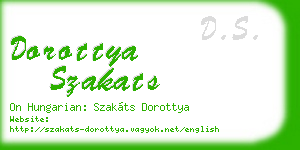 dorottya szakats business card